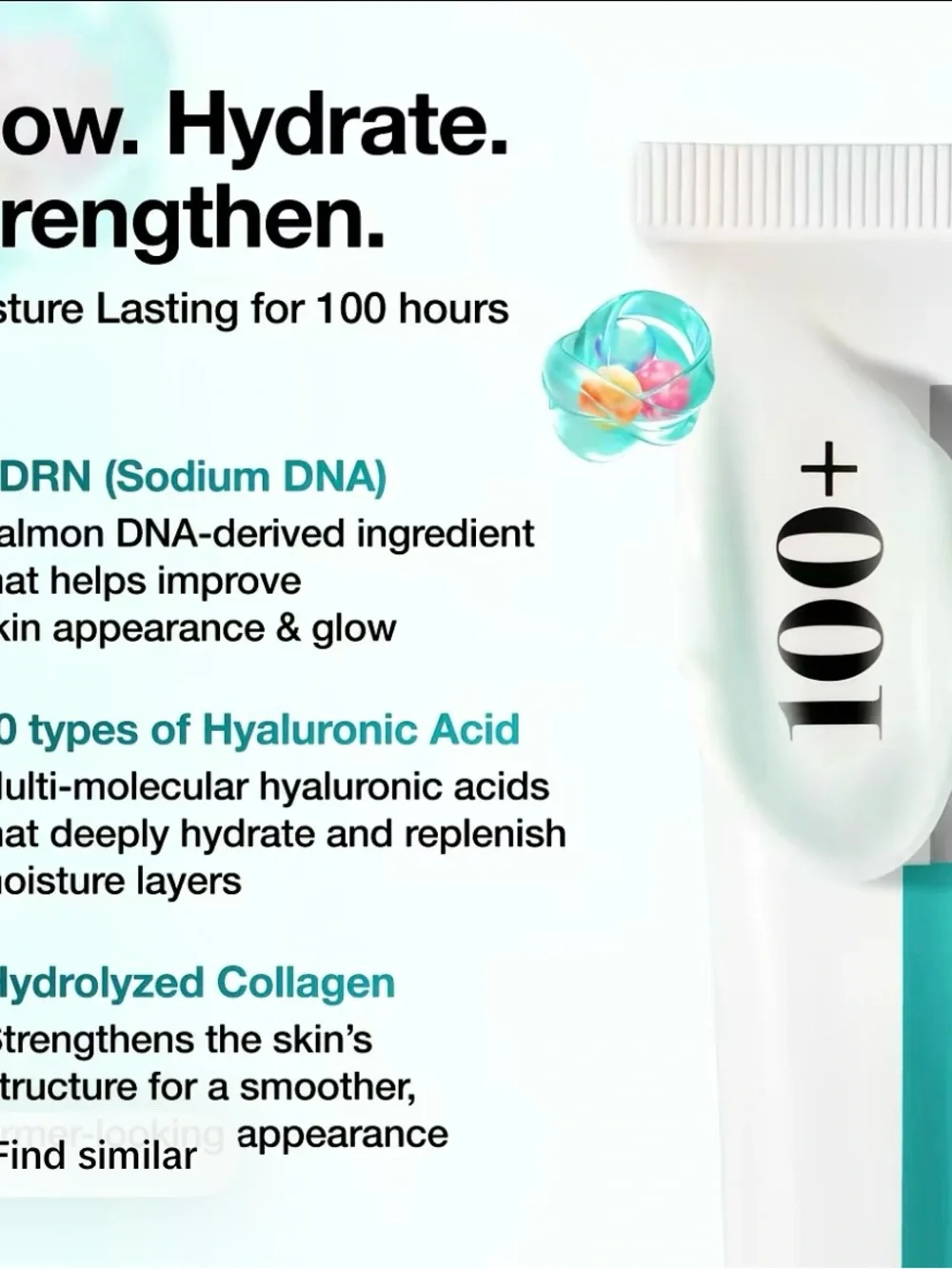 Anua 100+ PDRN + Hyaluron Moisturizing Cream — White/Bronze